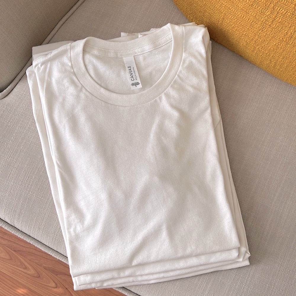 BULK SET- 4 Bella Canvas Vintage White Tees